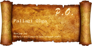 Pallagi Olga névjegykártya